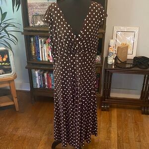 Vintage Brown Polka Dot Dress